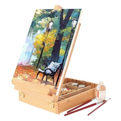 Big Tabletop Easel Beechwood Art Easel for Painting Canvases Table Easel Stand for Painters Painting
