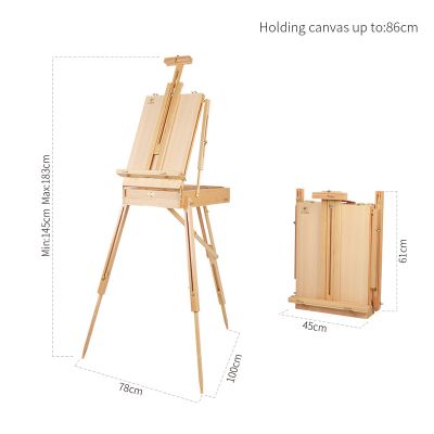 French Easel with Sketch Box Art Painting Easel for Adults with Shoulder Strap Portable French Style Easels for Painting&Drawing