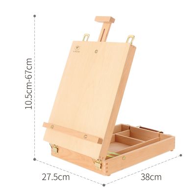 Art Wood Table Painting Easel Portable Drawer Sketch Box Drawing Supplies Desk