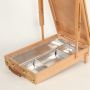 Table Metal Easel Box- Adjustable Metal Lined Sketch Box With Beechwood Table Easel