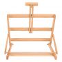 High Tabletop Wooden H-Frame Studio Easel - Artists Adjustable Beechwood Painting and Display Easel Portable Study Table