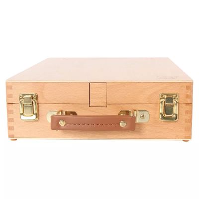 Easel Desk Artist Desk Sketch Box and Easel Table Oily Beech Wood - Portable, Multi Media