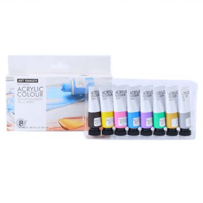 Art Rangers Acrylic Paint Color Set Metallic Acrylic Paint 22 ml * 8 colors