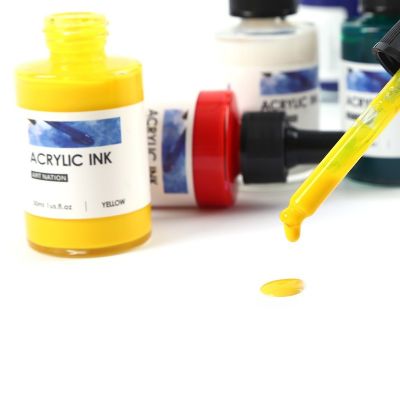 Acrylic Ink regular colors 6*30ml with epoxy resin kit( Glass Bottle)