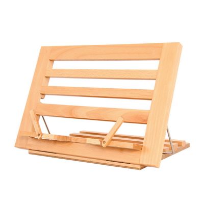Popular Table Wood Easel Beech And Upon Wood Bookrack Ajustable Foldable Wooden Easel for Painting School