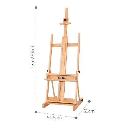 popular High Quality Wooden adjustable artist easel Folding Simple painting studio beech easel stand for wedding sign