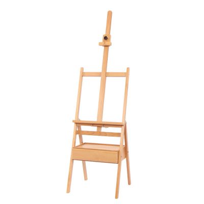 High Quality Easel Stand with Drawer for Oil Painting Professional Studio Easel Box for Artists Beech Wood Easel Stand