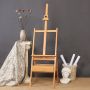 Top Level Easel Box Beech Walnut Solid Wood Studio Easel Stand Artists Folding Easel for Outdoor