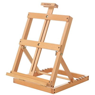Tabletop easel Studio H-Frame Wooden Easel- Solid Beech Wood Adjustable Desktop easel