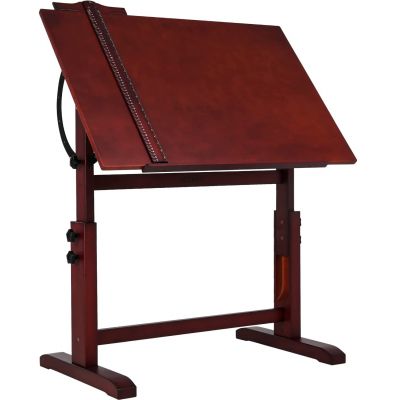 Wood Drafting Table,Artist Drawing Table with Height Adjustable & Tilting Large Surface Tabletop,Studio Painting Table