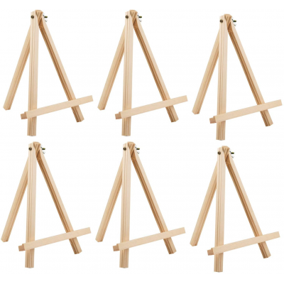 9.5 inch Tall Pine Wood Tripod Adjustable Painting Decoration Display Stand Hold Canvas Easel