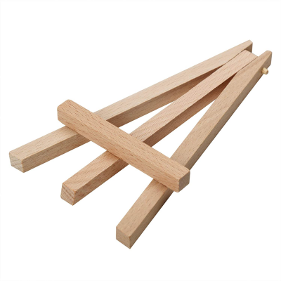 6 Inch Mini Beech Wood Easel 48Pack Small Wood Photo Display Stand for Displaying Small Canvases