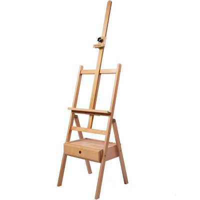 Studio H-Frame Adjustable Easel With Art Supply Storage Drawer Solid Beech Wood Easel Stand For Artists
