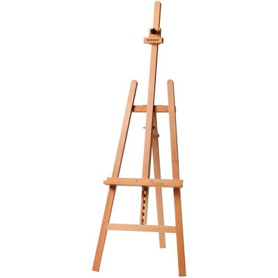 Basic Studio Easel Wood Artist Easel A-Frame Floor Adjustable Height Painting Easel