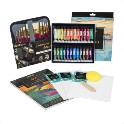 40Pcs Oil Painting Set with 24 Tubes x 12 ml Oil Paint Set for Artists