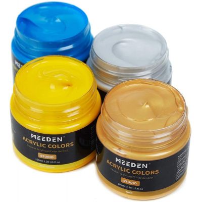 15 Bright Colors 100ml3.38 oz Acrylic Paint Set Strong Coverage and Non-Toxic Paint Set for Teens Kids to Paint on Paper