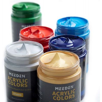 Non-Toxic 300ml10.14 oz Acrylic Paints 15 Colors Set for Create Art & DIY Projects