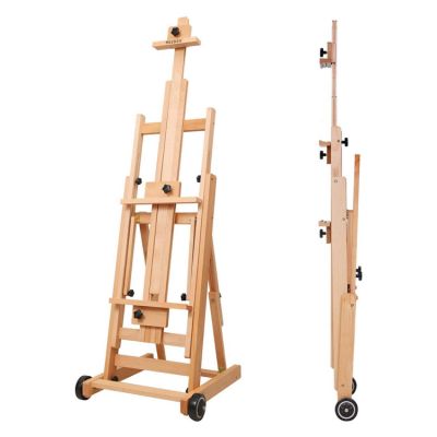Versatile Studio H-Frame Easel - All Media Adjustable Beech Wood Studio Easel, Painting Floor Easel Stand