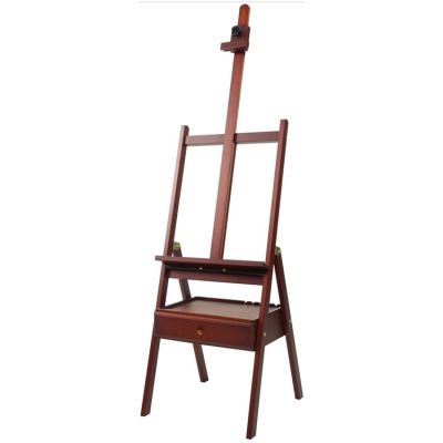 Walnut Studio H-Frame Easel with Art Supply Storage Drawer - Adjustable (60~75) Wood Easel Stand