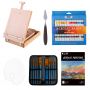 hot sale 30pcs with Easel Artist acrylic paint brush set