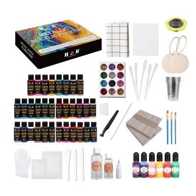 Professional kid DIY 134pcs artist pour paint acrylic