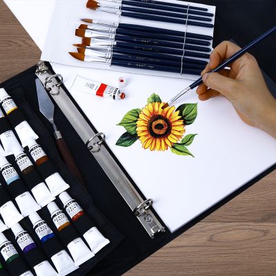 38 Pcs acrylic paint brushes With Board ,Paintbrush,Palette For Artist and Kids