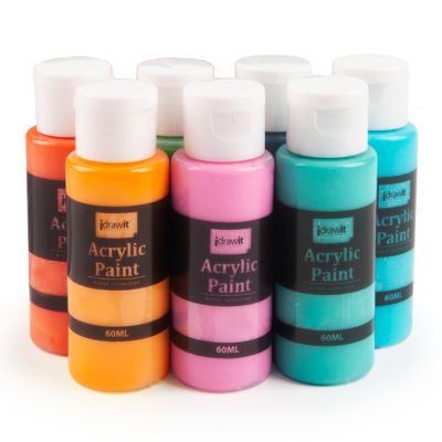 Wholesale Professional 60ml Artist Acrylic Paints Art Set 24 Colors Bottles for Painting