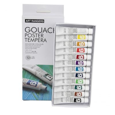 Wholesale High Quality 12ml 12 Colors Aluminium Tube Acrylic Gouache Paint for Kids Painting