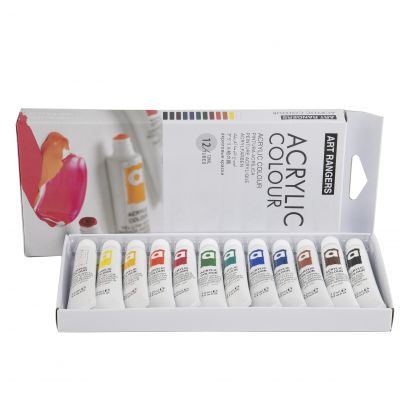 Acrylic Paint Manufacturers Wholesale High Quality 12 Colors 12ml Aluminium Acrylic Paint Tube for Painting