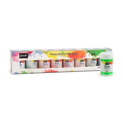 Wholesale 8 Colors 30 ml Neon Acrylic Paints Art Colors Set