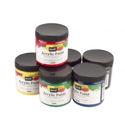 Acrylic Paint 500 ml Custom Bulk Large Capacity Canned Artist Acrylic Paint 500ml for Canvas Drawing