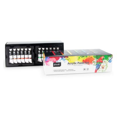 Wholesale 48 Colors 12ml Aluminum Tube Artist Acrylic Paints Colors Tube Set