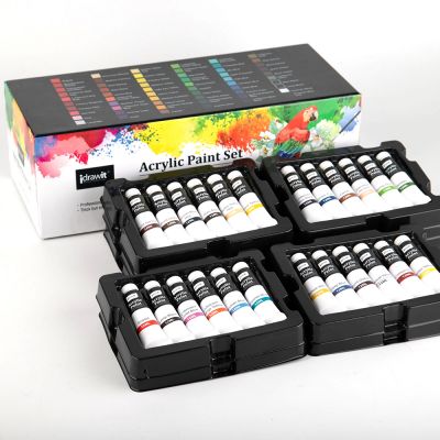Hot-Selling Custom 60 Colors 12ml Artist Aluminum Tube Acrylic Paints Manufacturers Set for Kids