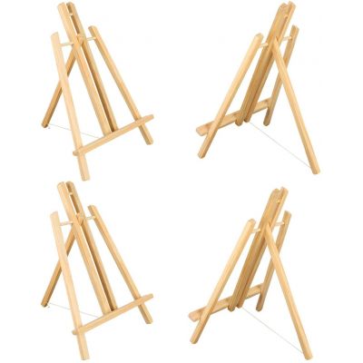 Custom Adjustable Beech Wooden Acrylic Paint Art Easels for Kids