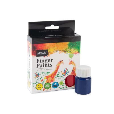 Hot-Selling Custom 6 Colors 30 ml Washable Kids Finger Paint Set