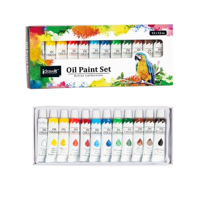 Custom 12 Colors 12ml Artist Oil Paint Color Set Oil Paints Aluminum Tubes Kit