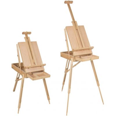 Customized High Quality Professional Portable Folding Wooden Box Painting Easel Display Stand for Artist