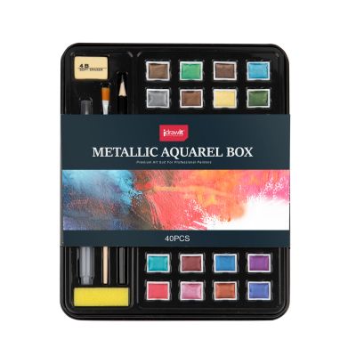 Hot-selling 36Color Children's Solid Metallic Watercolor Paints Set for Painting