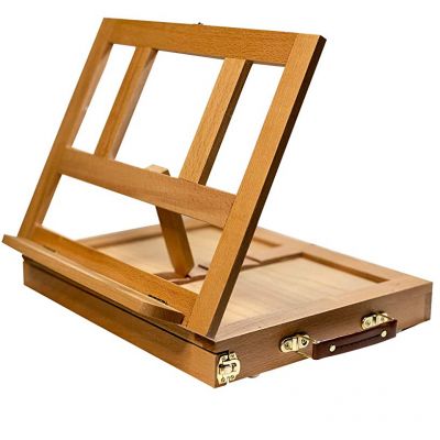 Customized High Quality Professional Portable Adjustable Wood Artist Display Table Easel for Painting