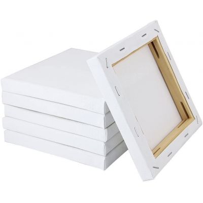 Factory Direct Sales 2 Pcs 18*24cm Pure Cotton Stretched Blank Art Canvas Boards for Painting