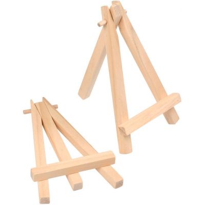 Custom Adjustable Wooden Mini Artist Easel And Canvas for Kids Drawing