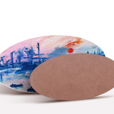 Pure cotton acrylic drawing art stretched 5mm material ellipse blank canvas panel board