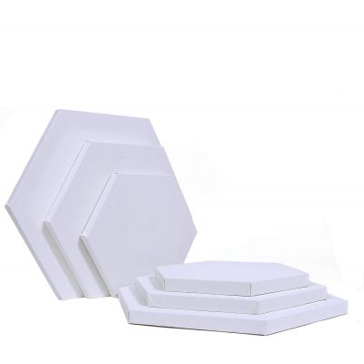 Hot-selling 280g Cotton Stretched Blank MDF Hexagon Canvas for Artist Painting