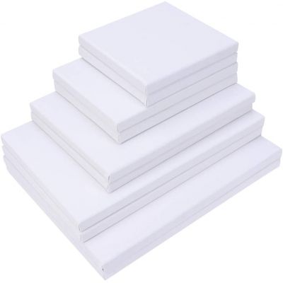 280g 100% Cotton Art Supplies Blank Stretched Pinewood Canvases for Kids Oil Acrylic Painting