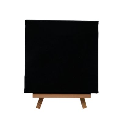 New Black Stretched Quadruple Primed Canvas Panel Factory Wooden Art Blank Paint Canvas Boards