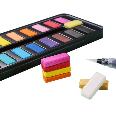 Wholesale new solid watercolor paint with 24pcs paint cake art supplies set