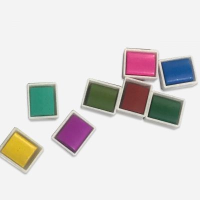 Wholesale Custom Multicolor Square Solid Pigment Watercolor Paint Set DIY Stackable Free Combination Suit