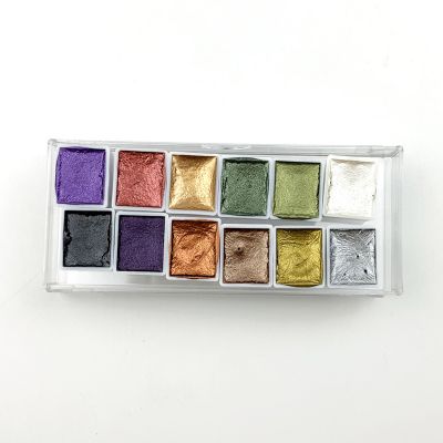 Factory DIY replaceable portable square solid watercolor set for kids drawing