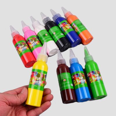 New Pattern 12 Colors Bottle Squeezes Pigment With Brush Pen Water Colours Watercolor Paint Set