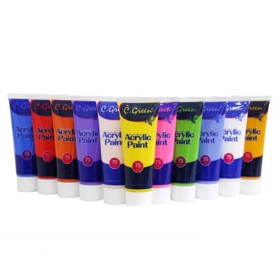 Factory supply 15ml waterproof PP plastic acrylic paint tube for kids drawing